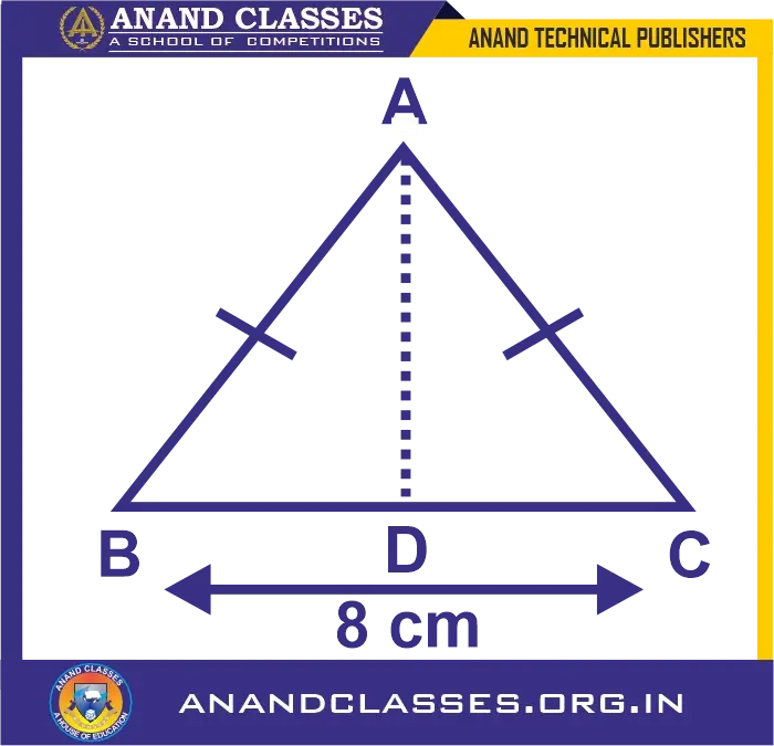 In the diagram given below, abc is an isosceles triangle with bc = 8 cm and ab = ac = 5 cm. Find: (i) sin b (ii) tan c (iii) sin2 b + cos2b (iv) tan c – cot b by anand classes In the diagram given below, abc is an isosceles triangle with bc = 8 cm and ab = ac = 5 cm. Find: (i) sin b (ii) tan c (iii) sin2 b + cos2b (iv) tan c – cot b